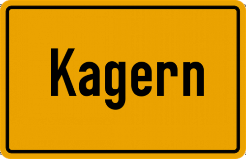 Ortsschild Kagern, Oberpfalz