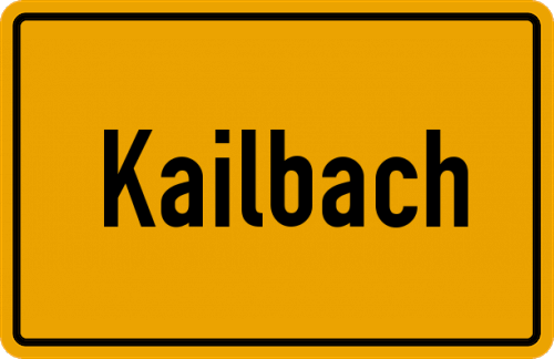 Ortsschild Kailbach, Odenwald