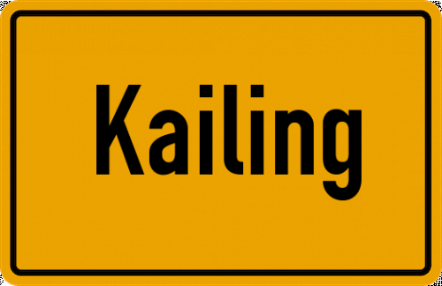 Ortsschild Kailing, Niederbayern