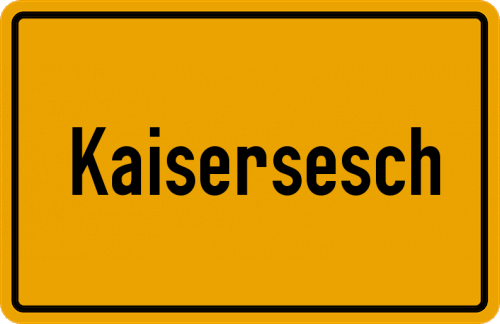 Ortsschild Kaisersesch