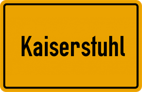 Ortsschild Kaiserstuhl