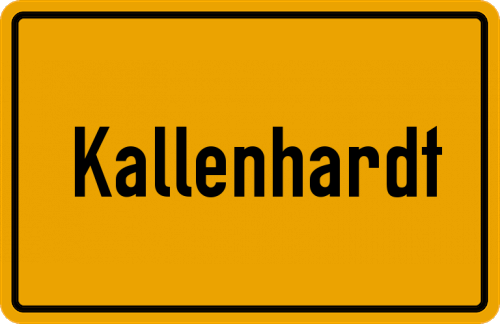 Ortsschild Kallenhardt