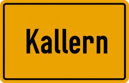 Ortsschild Kallern