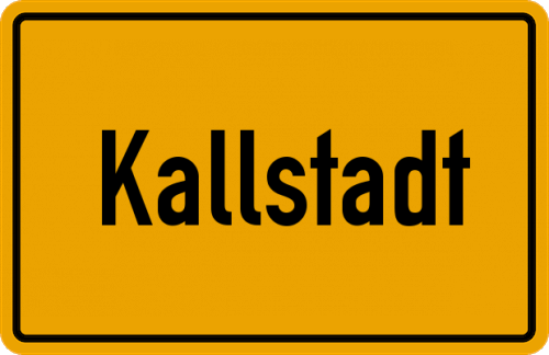 Ortsschild Kallstadt, Pfalz