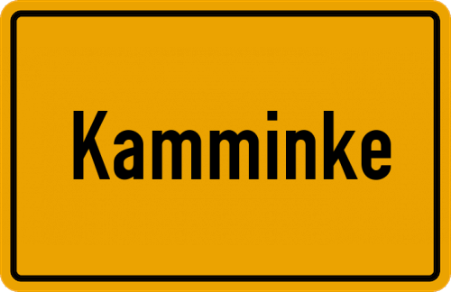 Ortsschild Kamminke