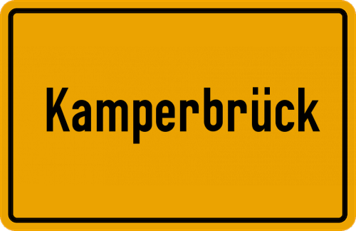 Ortsschild Kamperbrück