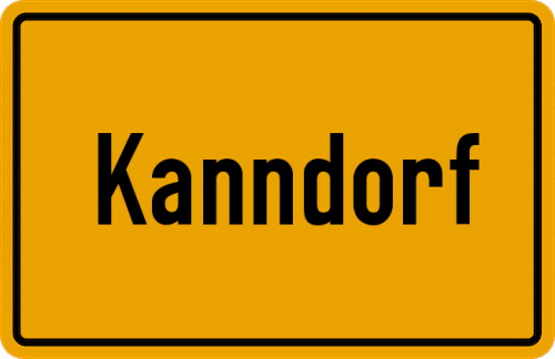 Ortsschild Kanndorf, Oberfranken