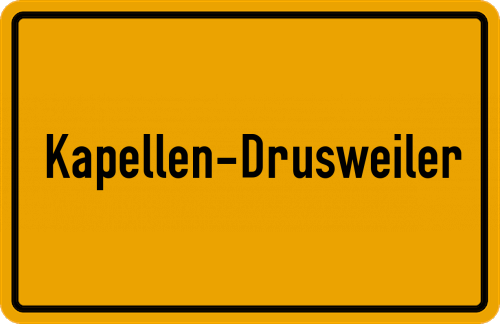 Ortsschild Kapellen-Drusweiler
