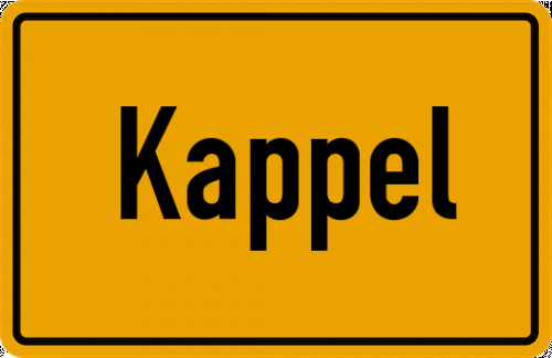 Ortsschild Kappel, Kreis Forchheim, Oberfranken