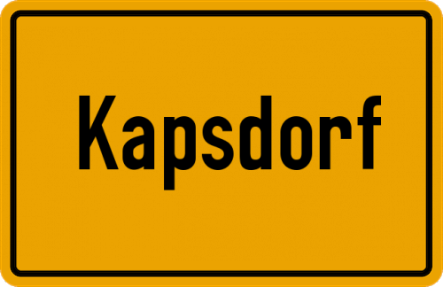 Ortsschild Kapsdorf, Mittelfranken