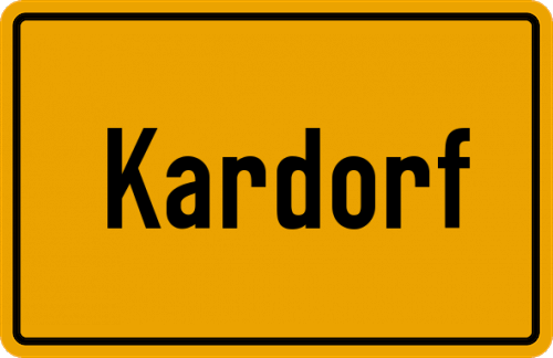 Ortsschild Kardorf, Rheinland