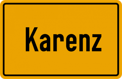Ortsschild Karenz