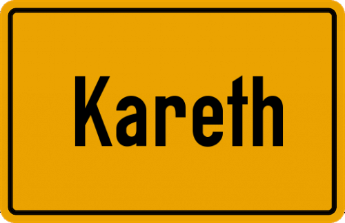 Ortsschild Kareth