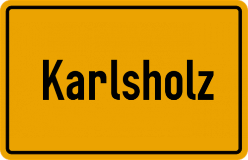 Ortsschild Karlsholz