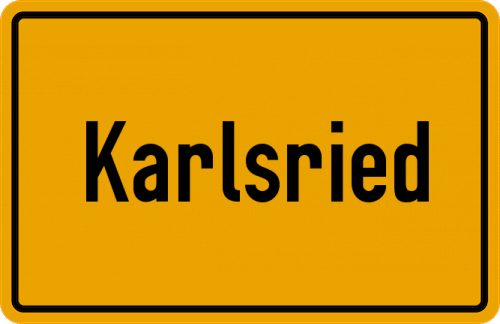 Ortsschild Karlsried
