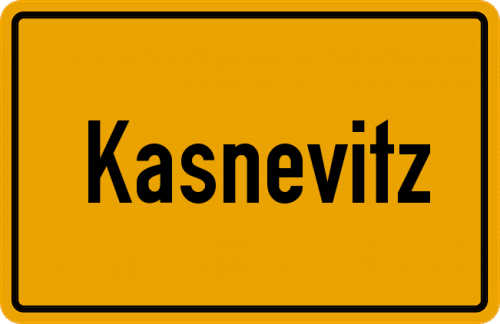 Ortsschild Kasnevitz