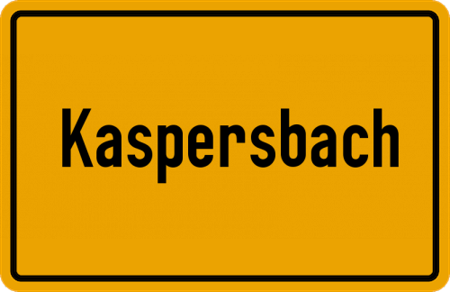 Ortsschild Kaspersbach