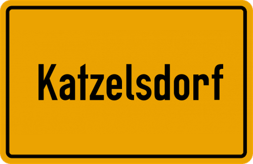 Ortsschild Katzelsdorf