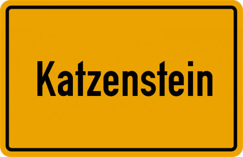 Ortsschild Katzenstein
