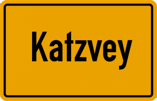 Ortsschild Katzvey
