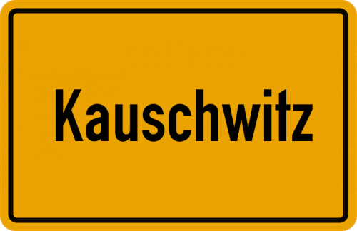 Ortsschild Kauschwitz