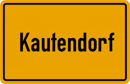 Ortsschild Kautendorf