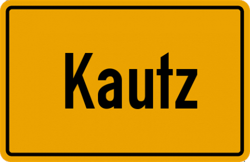 Ortsschild Kautz