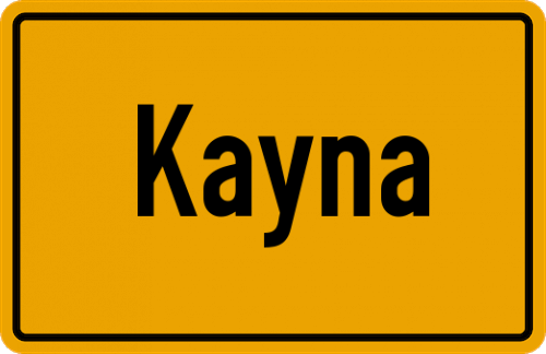 Ortsschild Kayna