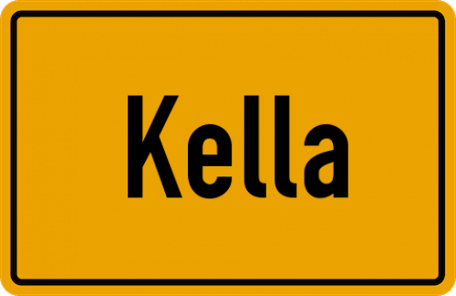 Ortsschild Kella