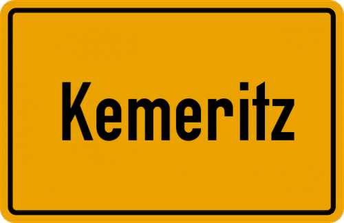 Ortsschild Kemeritz