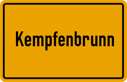 Ortsschild Kempfenbrunn