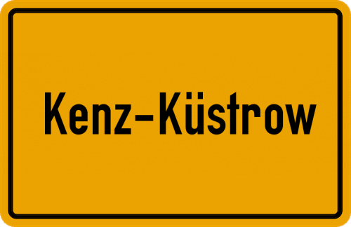 Ortsschild Kenz-Küstrow