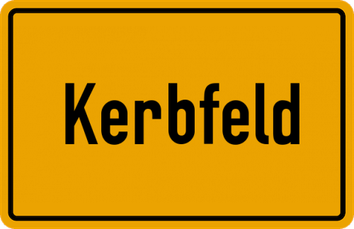Ortsschild Kerbfeld