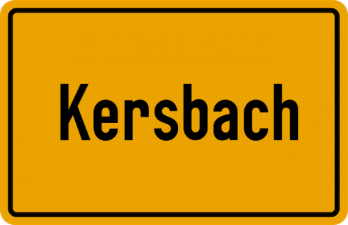 Ortsschild Kersbach, Oberfranken