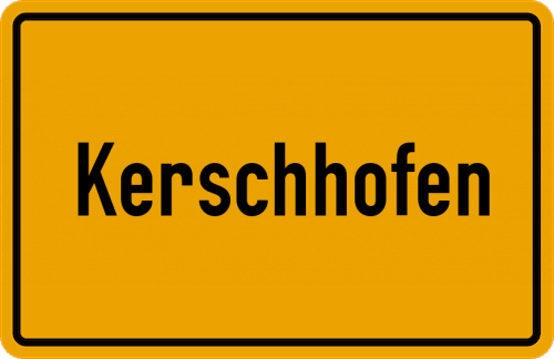 Ortsschild Kerschhofen, Oberpfalz