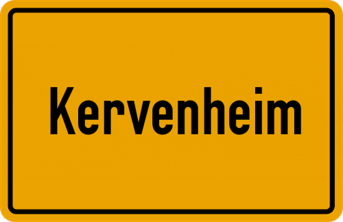 Ortsschild Kervenheim