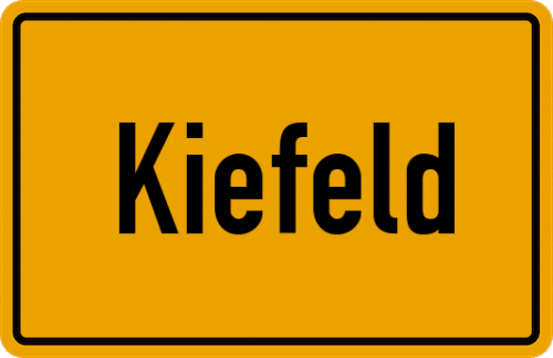 Ortsschild Kiefeld, Kreis Leer, Ostfriesland