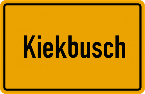 Ortsschild Kiekbusch