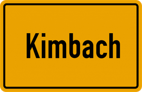 Ortsschild Kimbach