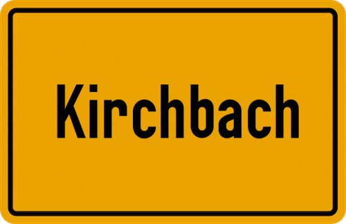 Ortsschild Kirchbach