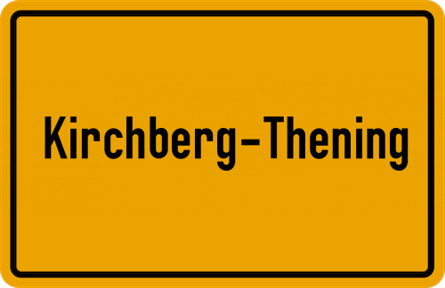Ortsschild Kirchberg-Thening