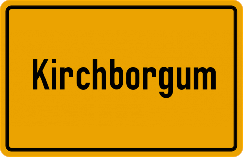 Ortsschild Kirchborgum