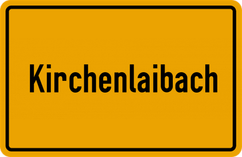 Ortsschild Kirchenlaibach