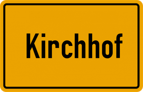 Ortsschild Kirchhof