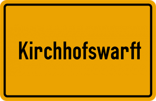 Ortsschild Kirchhofswarft