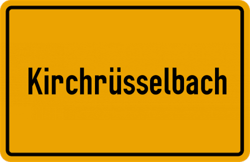 Ortsschild Kirchrüsselbach