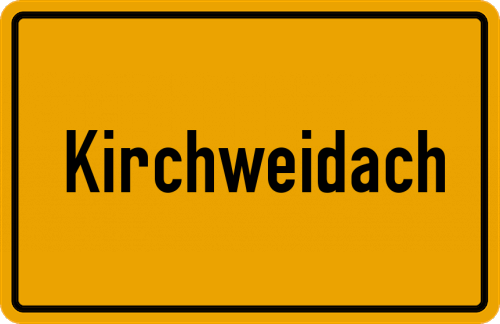 Ortsschild Kirchweidach