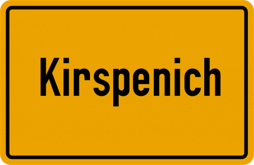 Ortsschild Kirspenich