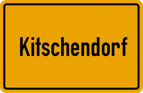 Ortsschild Kitschendorf