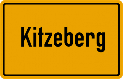 Ortsschild Kitzeberg